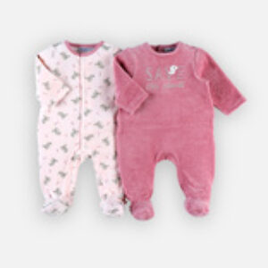 Set de 2 pyjamas dors-bien en velours