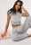 Ensemble de pyjama gris avec crop top et pantalon évasé tall, Gris femme