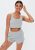 Gris clair Ensemble pyjama short et top gris à froufrous, Gris clair femme