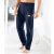 Pantalon pyjama bleu marine imprimé placé – Pas cher – Pour homme | Blancheporte