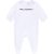 Pyjama intégral avec logo KARL LAGERFELD KIDS BEBE COUCHE UNISEXE Blanc