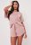 Rose pale Short de pyjama vieux rose côtelé mix and match, Rose pale femme