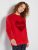 Sweat imprimé rouge Kiabi